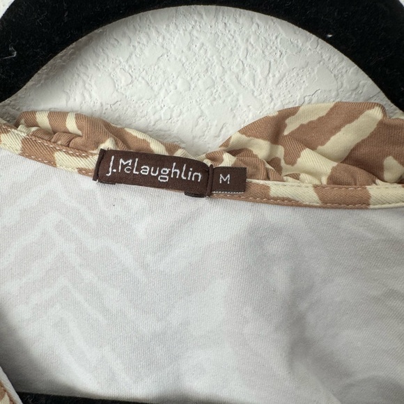 J.McLaughlin Durham Ruffle Top Animal Print Catalina Cloth - Picture 4 of 7